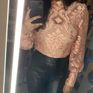 Most Praised Mesh Bodysuit in Blush